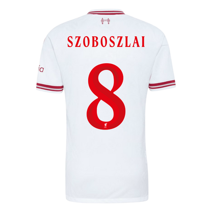 SZOBOSZLAI #8 Liverpool Játékos Verzió Idegenbeli Mez 2026/27 Fehér - UCL