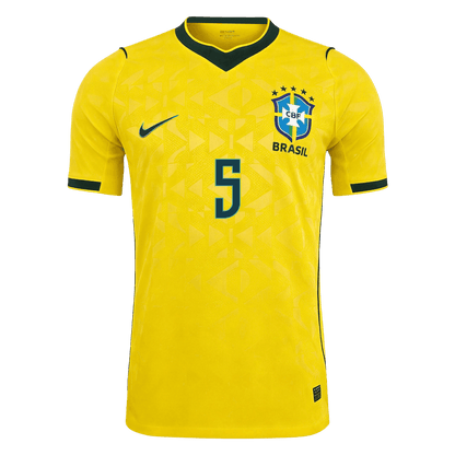 CASEMIRO #5 Brazília Játékos Verzió Hazai Mez Világbajnoki 2026 Sárga