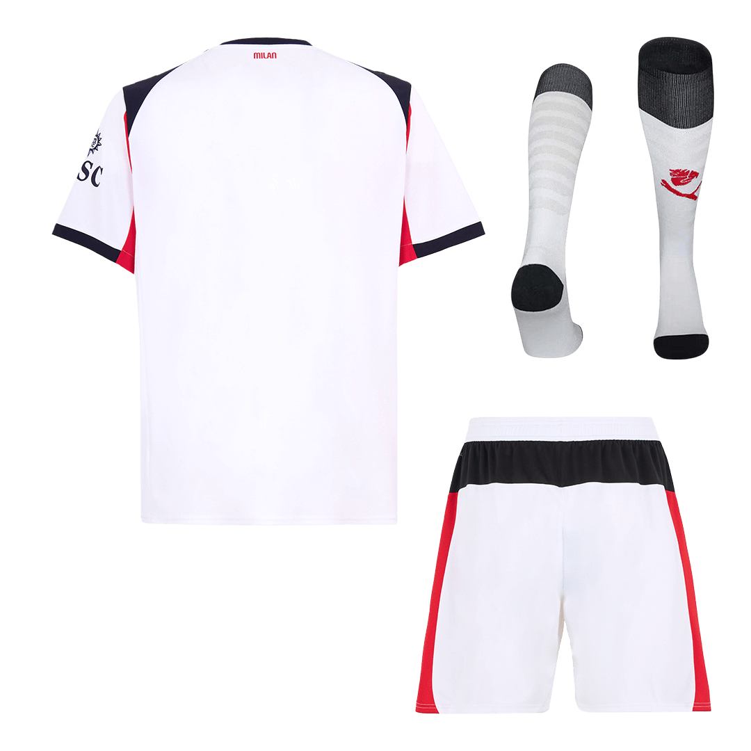 AC Milan Idegenbeli Mez Szett (Mez+Nadrág+Zokni) 2025/26 Fehér