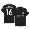 RODRIGO #16 Játékos Manchester City Idegenbeli Soccer Mez 2025/26 Fekete