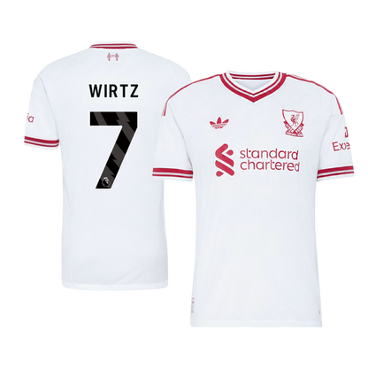 WIRTZ #7 Liverpool Játékos Verzió Idegenbeli Mez 2026/27 Fehér