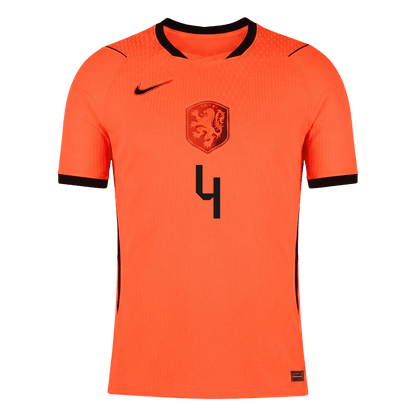 VIRGIL #4 Hollandia Játékos Verzió Hazai Mez Világbajnoki 2026 Narancs