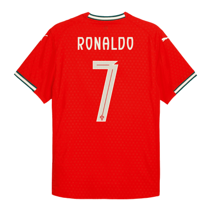 RONALDO #7 Portugália Játékos Otthon Mez 2025 Piros