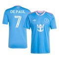 DE PAUL #7 Inter Miami Harmadik Idegenbeli Soccer Mez 2025 kék