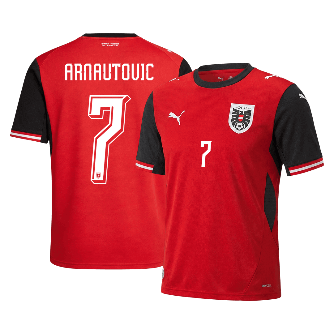 ARNAUTOVIC #7 Ausztria Hazai Mez Világbajnoki 2026 Piros