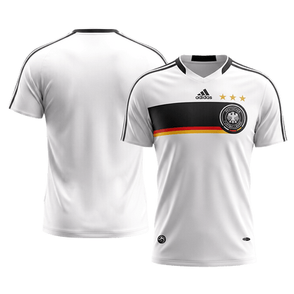 Németország Hazai Retro Futball Mez 2008 Fehér