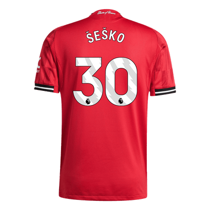 ŠEŠKO #30 Manchester United Játékos Otthon Mez 2025/26 Piros