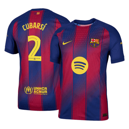 CUBARSÍ #2 Játékos Barcelona Otthon Soccer Mez 2025/26 Piros&Kék - UCL