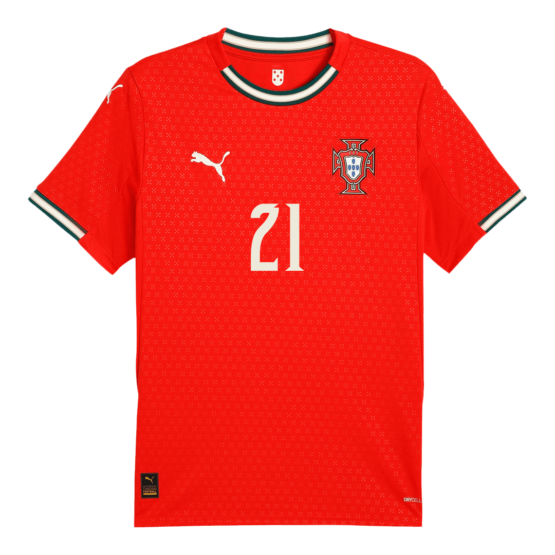 DIOGO J. #21 Portugália Otthoni Futball Mez 2025 Piros