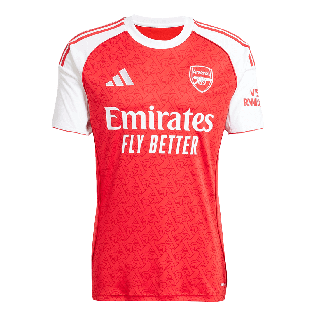 ØDEGAARD #8 Arsenal Otthoni Soccer Mez 2025/26 Piros