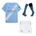 Manchester City Hazai Szett (Mez + Nadrág + Zokni) Mez 2025/26 Kék