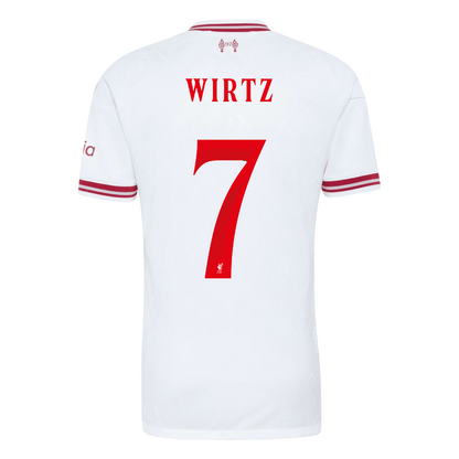 WIRTZ #7 Liverpool Játékos Verzió Idegenbeli Mez 2026/27 Fehér - UCL