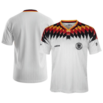 Németország Hazai Retro Futball Mez 1994 Fehér