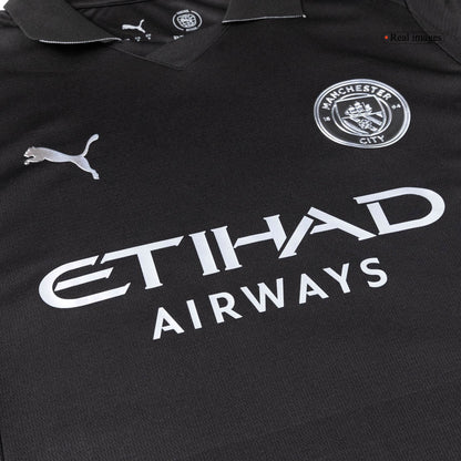 HAALAND #9 Manchester City Idegenbeli Futball Mez 2025/26 Fekete