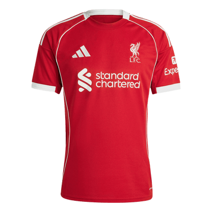 M.SALAH #11 Liverpool Otthon Soccer Mez 25/26 Piros