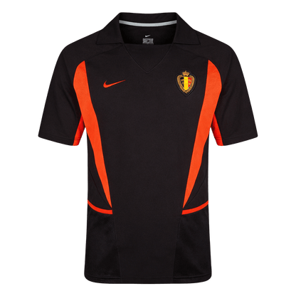 Belgium Idegenbeli Retro Futball Mez 2002 Fekete