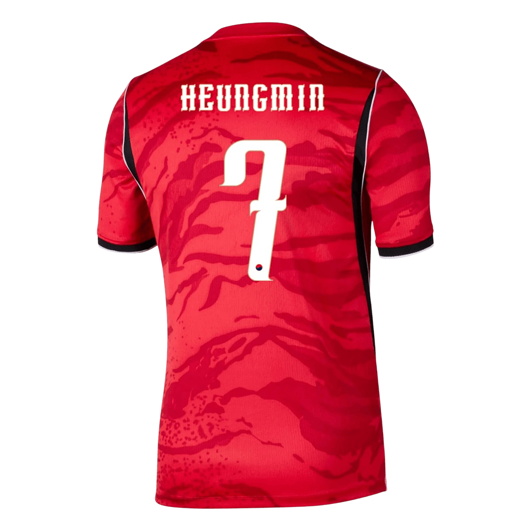 HEUNGMIN #7 Dél-Korea Hazai Világbajnoki Mez 2026 Piros