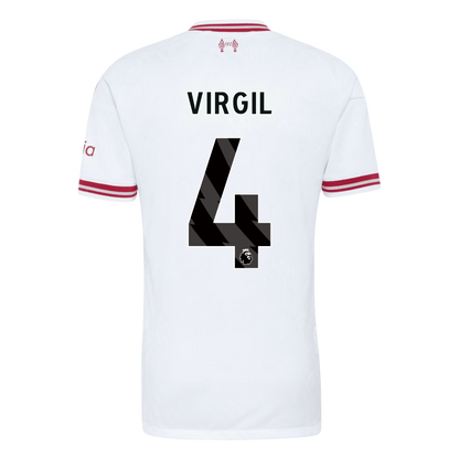 VIRGIL #4 Liverpool Játékos Verzió Idegenbeli Mez 2026/27 Fehér