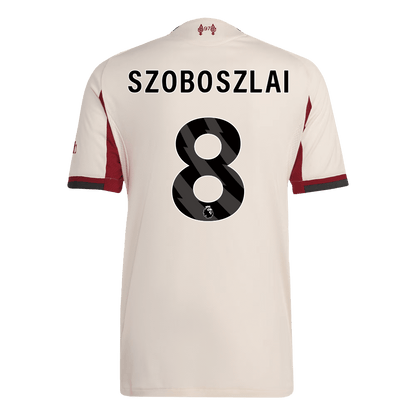 SZOBOSZLAI #8 Liverpool Játékos Idegenbeli Mez 2025/26 Fehér