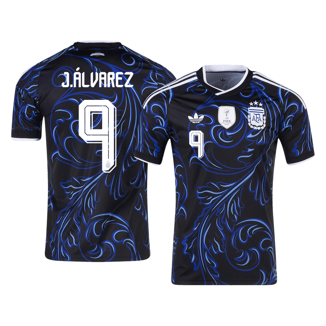 J. ÁLVAREZ #9 Argentína Idegenbeli Mez 2026 Fekete