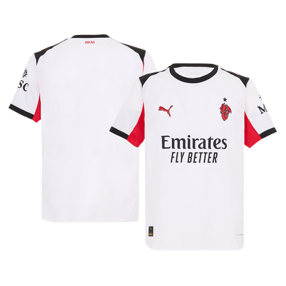 Játékos AC Milan Idegenbeli Soccer Mez 2025/26 Fehér